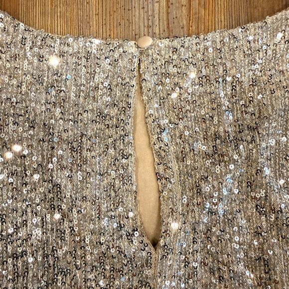 Alexia Admor 'Val' Sequin Long Sleeve Tie-Waist Mini Dress Size Large - Picture 8 of 12